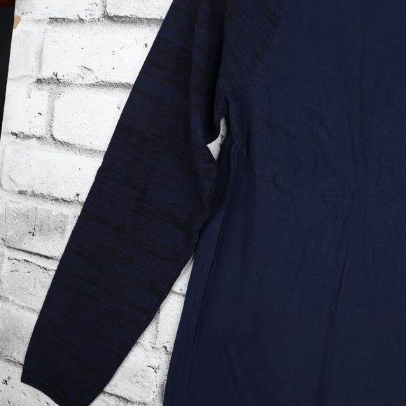 Buffalo David Bitton Wuxi Contrast Long Sleeve Sweater Blue Indigo Size Large - Picture 8 of 9